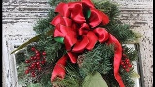 Perfect Ribbon Bow to Make for Christmas Wreath or Package [upl. by Iturk604]