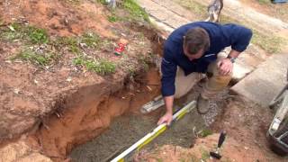 How to prepare a footing for a Retaining Wall  Adbri Masonry [upl. by Enilarac]