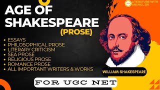 Prose In Age Of Shakespeare  Elizabethan Age  History Of English Literature [upl. by Buckels]