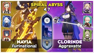 C0 Navia Furinational amp C0 Clorinde Aggravatte  Spiral Abyss 47  Genshin Impact  Ditusi [upl. by Annaj]