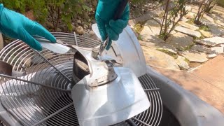 Condenser Fan Motor Replacement  Quick tricks for a nice smooth repair [upl. by Noruq]