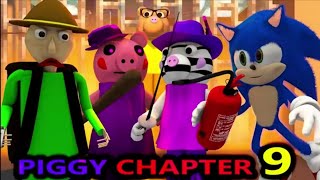 PIGGY VS BALDI amp SONIC chapter 9 roblox game horror animation [upl. by Cryan]