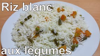 Riz Blanc aux Légumes  La recette facile🍽 [upl. by Nyrek737]