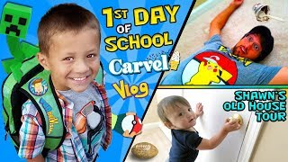 CHASES 1st Day of SCHOOL  Shawns Old House Tour w Carvel Ice Cream FUNnel Vision Vlog [upl. by Stearne]