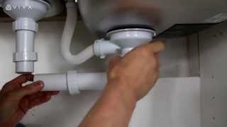 How to Install or Replace a Bowl amp Half Trap Kit For your Twin Bowl Double Kitchen Sink [upl. by Jariv]