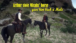 Arthur stole Micahs Baylock and gave back a mule Red Dead Redemption 2 [upl. by Bael]