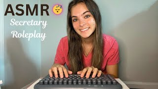 ASMR  Doctor Receptionist Roleplay Tingly Keyboard typing  Asking you questions [upl. by Naliorf776]