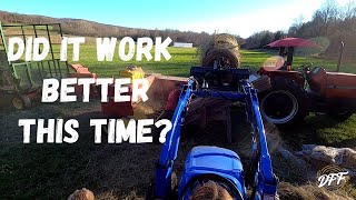 Rebaling Round Bales Into Small Square Bales [upl. by Desmund]