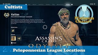 Peloponnesian League  Cultist Locations  Assassins Creed Odyssey [upl. by Ysor]