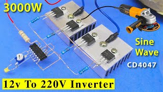 How to make inverter at home  Inverter 3000 watt  12v 220v Inverter  Pure sine wave inverter [upl. by Janella]