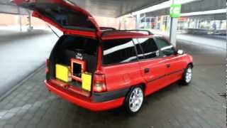 Opel Astra F Caravan laute Bass Anlage 145db [upl. by Aitas]