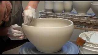 33 Throwing  Making a Large Porcelain Salad Bowl with HsinChuen Lin [upl. by Michelina]