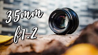 7Artisans 35mm f12 Lens Review For Sony a6000 Sub 200 Lens [upl. by Zerline]