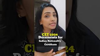 INDIAN NATIONALITY CERTIFICATE DOCUMENTS REQUIRED FOR CET 2024 CAP REGISTRATION mediamentor [upl. by Fortunia]