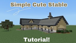 Simple Horse Stable Tutorial  Minecraft Equestrian  DibbleCraft [upl. by Ynnos]