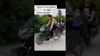 Client expectation vs client budget gomotoonline motorcycle funny [upl. by Matthaus]