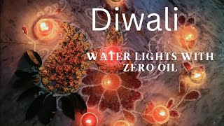 Diwali water coloured lightsదీపాలుDIY with zero cost diwali decoration  diwali lights [upl. by Mattias]