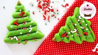 Galletas de navidad en forma de árbol  Galletas de mantequilla y almendra [upl. by Marleen]