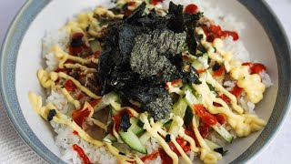 10min Spicy Tuna Rice Bowl shorts [upl. by Sibelle]