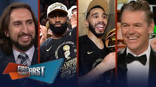 Celtics win 2024 NBA Finals Brown awarded MVP amp Tatum silence doubters  NBA  FIRST THINGS FIRST [upl. by Bee]