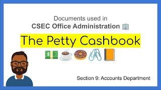 Petty Cash Book Tutorial for CSEC Office Administration Exam [upl. by Narah]