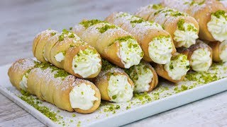 Afghanische Cream Rolls  Sahnehörnchen  Schillerlocken I Ramadan mit CookBakery [upl. by Westley284]