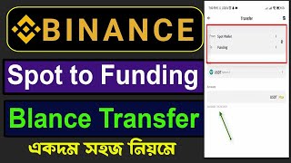 spot wallet to funding binance  how to transfer usdt spot to funding wallet binance [upl. by Eimilb]