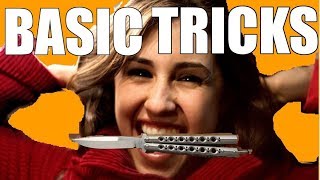 Butterfly Knife Tricks for Beginners 1 Basic Opens [upl. by Ecnarrat]