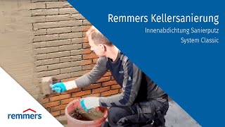 Remmers Kellersanierung  Innenabdichtung Sanierputz System Classic [upl. by Aurita]