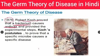 Microbiology  Germ Theory of Disease amp Kochs Postulates of Robert Koch Hindi  Kochs Postulates [upl. by Steel]