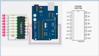 Arduino Tutorial 3  Shift Registers 74HC595 [upl. by Bentlee]