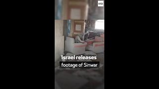 Israel releases drone footage of Sinwar [upl. by Atrim]