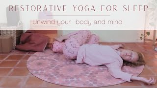 Restorative Yoga class to help you to sleep [upl. by Nolana]