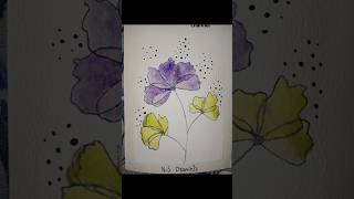 Simple flower drawing art flowers bookmark drawing viralshorts shorts [upl. by Eniamrahs]