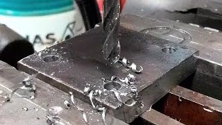 Lets Drill 15mm thick metalSatisfying Drilling machine metal ASMR satisfying video trending [upl. by Yusuk]