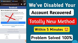 How To Recover Disabled Facebook Account Your Account Has Been Disabled Problem Solved 2024 [upl. by Noraf]