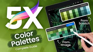 Procreate 5X Color Palettes • How To Create Customize amp Download Palettes [upl. by Souvaine143]