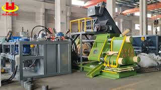 Hydraulic Scrap Metal Chips Recycling Briquetting Machine [upl. by Ahsinik]