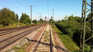 HD720cam  Führerstandsmitfahrt  Basel  alte Rheintalbahn  Müllheim  Freiburg [upl. by Alcus]