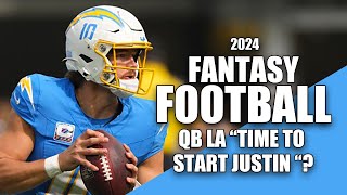 Fantasy Football Justin Herbert  QB LA “Time to Start Justin“ [upl. by Adnolat]