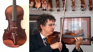 SOLD Neuner Hornsteiner unlabeled violin ca 1880  Cristian Fatu  at the Metzler Violin Shop [upl. by Ehling]