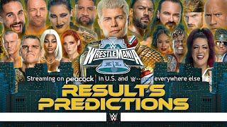 WWE WrestleMania 40  Results Predictions [upl. by Imailiv]