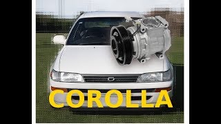 Como cambiar compresor AC Corolla  Ubicacion [upl. by Hilleary]