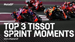 Top 3 TissotSprint Moments ⚡️  2024 QatarGP [upl. by Poppas]