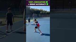 9 YEARS OLD PHENOM WITH TSITSIPAS BACKHAND tennis shorts [upl. by Atilal]