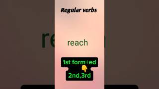 Regular verbs in English regularverb regular shortfeed shortsviral grammer shorts english [upl. by Joette144]