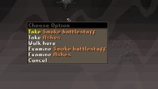 Smoke Battlestaff drop from the Thermonuclear Smoke Devil Oldschool Runescape [upl. by Rivalee]