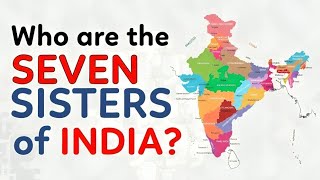 7 sister of India  Seven Sister states of india and their Capital  Trick video  India map [upl. by Ninazan]