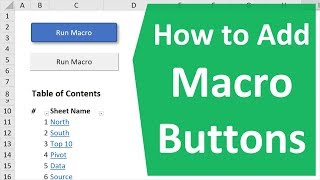 How to Create Macro Buttons in Excel Worksheets [upl. by Rehpotsyrk]