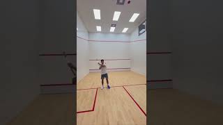 Sanjay Jeeva knows how to 𝙝𝙖𝙣𝙙𝙡𝙚 a squash racket 😅 trickshot [upl. by Stoops]